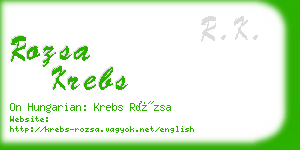 rozsa krebs business card